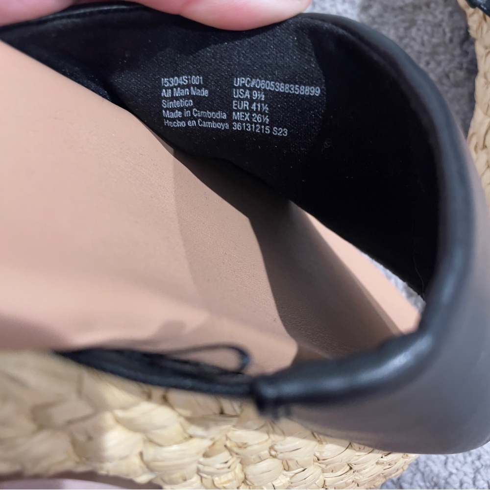 Sam & Libby Ingrid Espadrille Slide Platform Sandal, Black/Tan, Women's 9.5 NEW - Picture 13 of 13